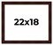 22x18 Distressed Brown Picture Frame - UV Acrylic, Foam Board Backing, Hanging Hardware